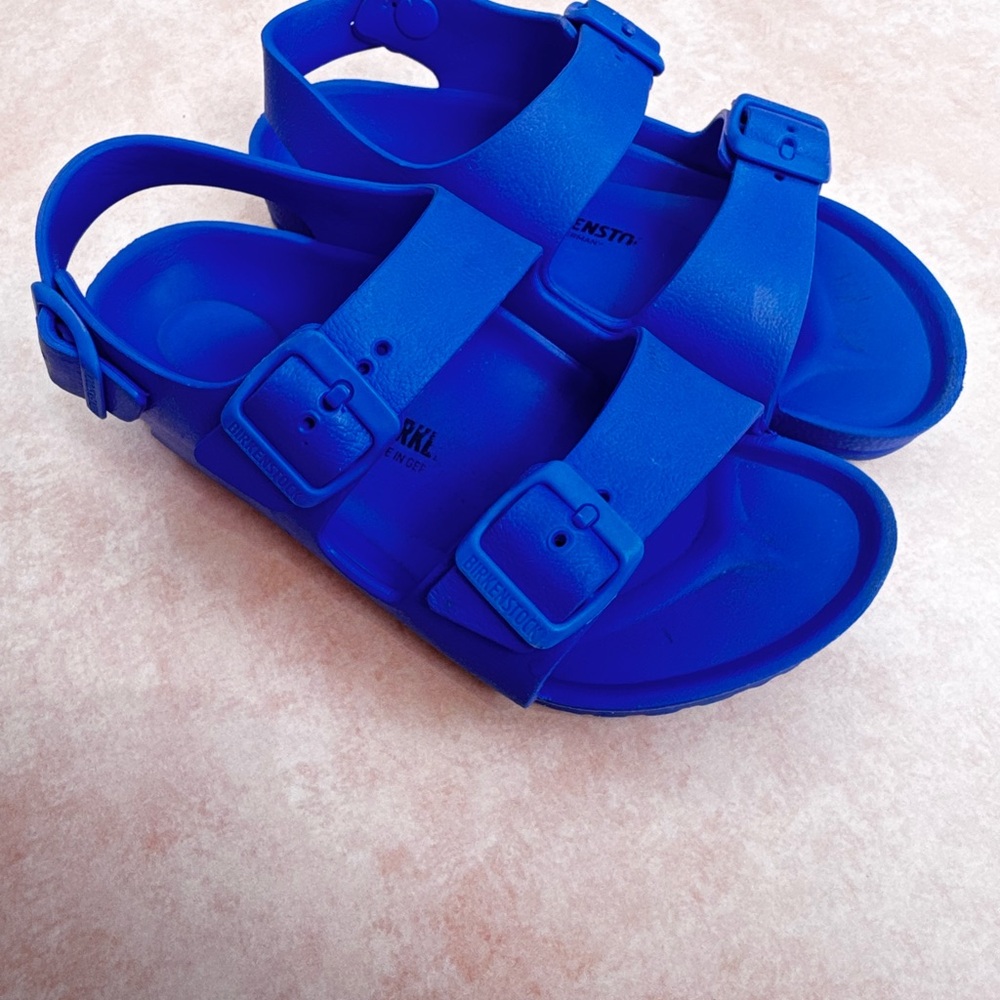 Birkenstock Blue Sandals with Adjustable Straps for Beach and Water/Pool size 34